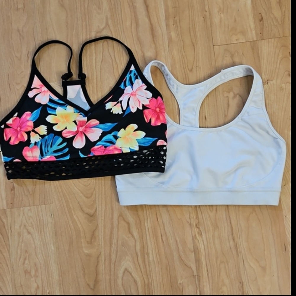 PINK by Victorias Secret Ultimate & CHAMPION Lined Sports Bra BUNDLE Sz: L EUC!